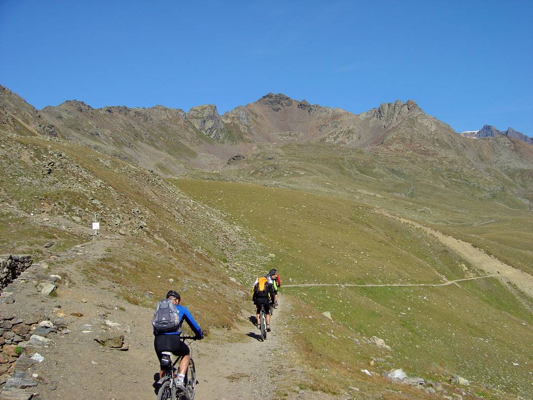 Trail direkt ab Montozzo Scharte