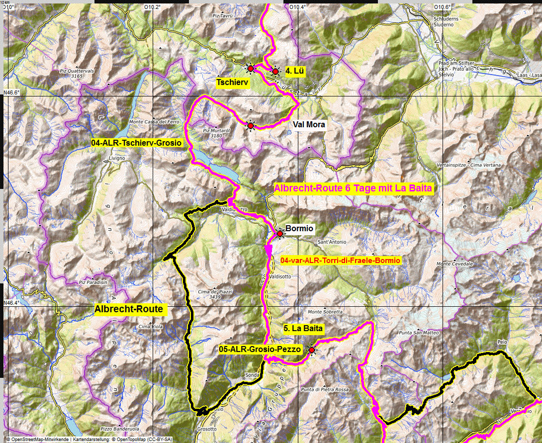 04 map albrecht route 6 Tage La Baita