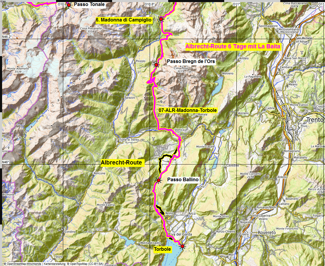 06 map albrecht route 6 Tage La Baita