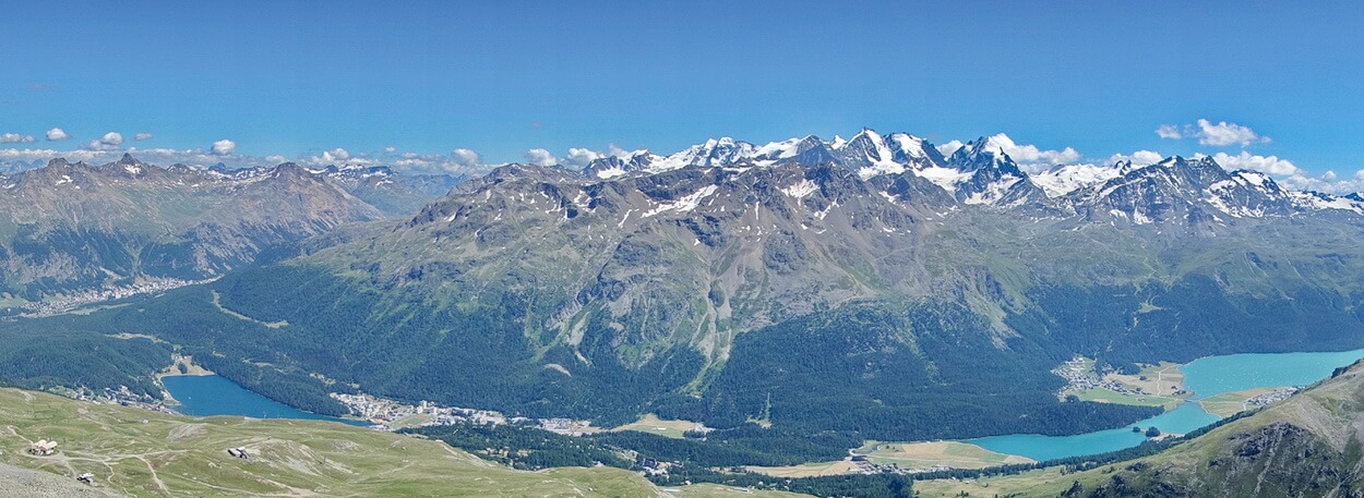Blick auf St. Moritz von Corviglia