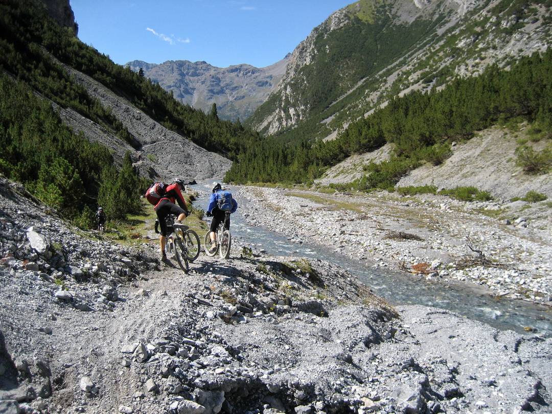 Val Mora - Trail durch die Schutthalden