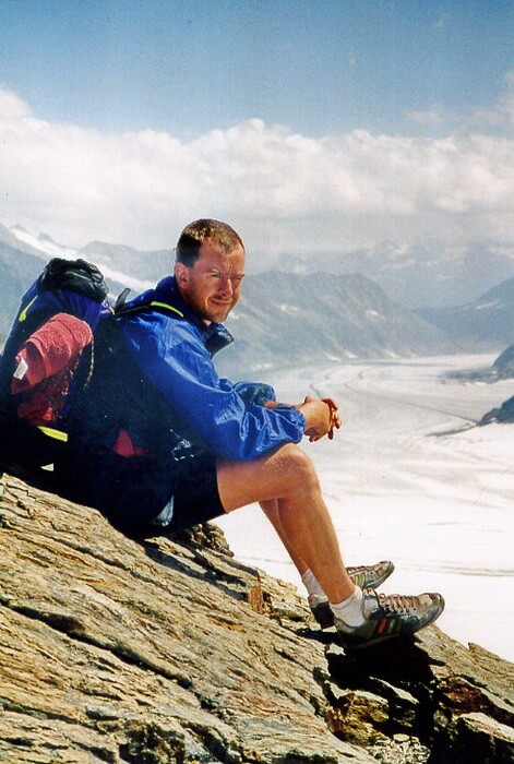 Am Jungfraujoch - Blick auf Aletsch-Gletscher im Jahr 1994