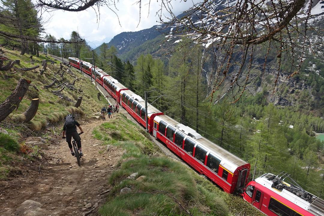 Trail von Alp Grüm nach Cavaglia