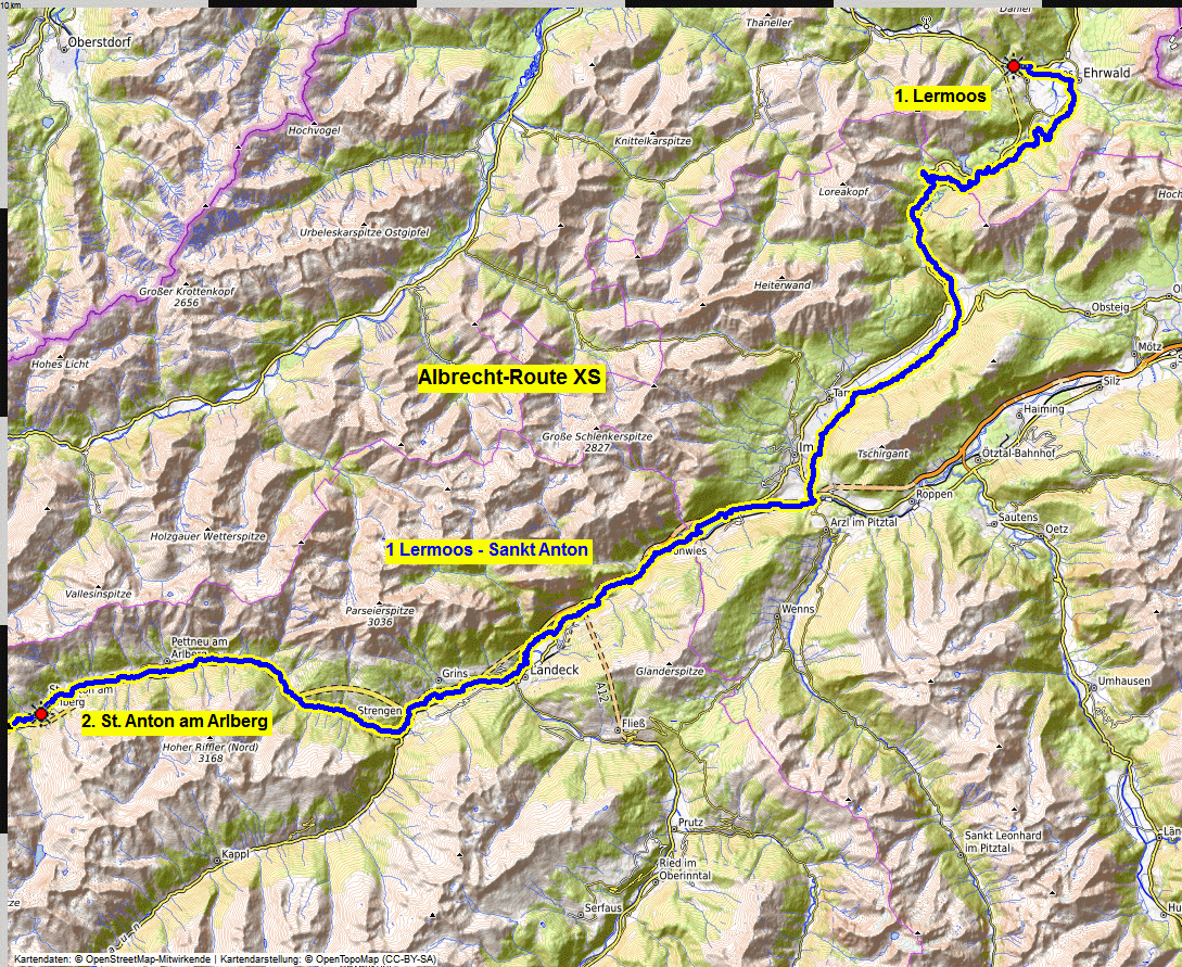 01 map albrecht route XS