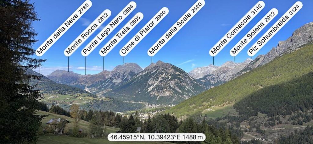 Alpenpanorama über Bormio