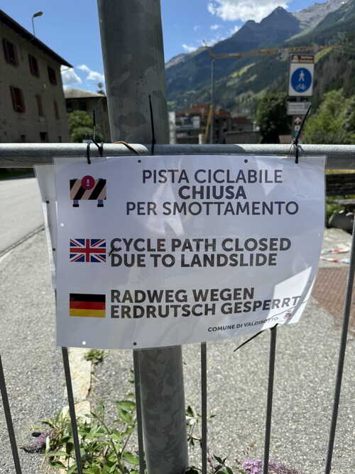 Hinweis Sperrung
