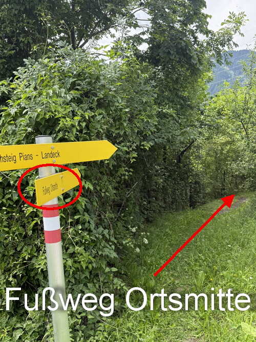 Pfad nach Pians